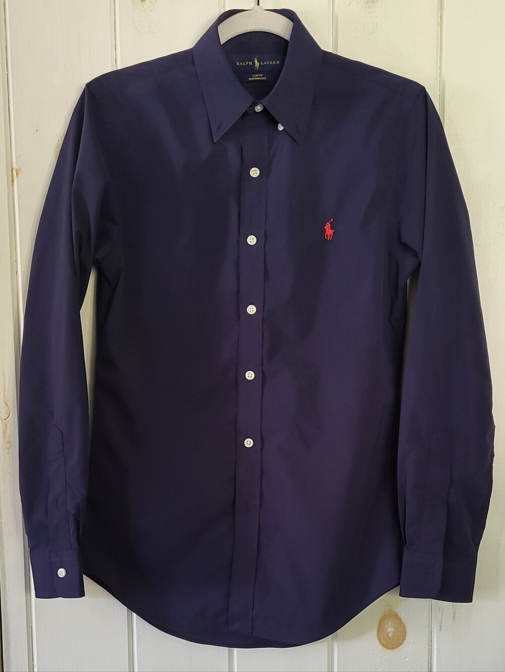 Ralph Lauren Boys Slim Fit Performance Button Down Long Sleeve  Shirt